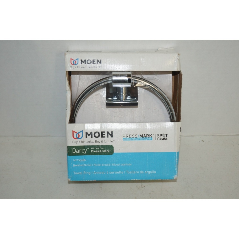 MOEN Darcy Towel Ring Brushed Nickel MY1586BN